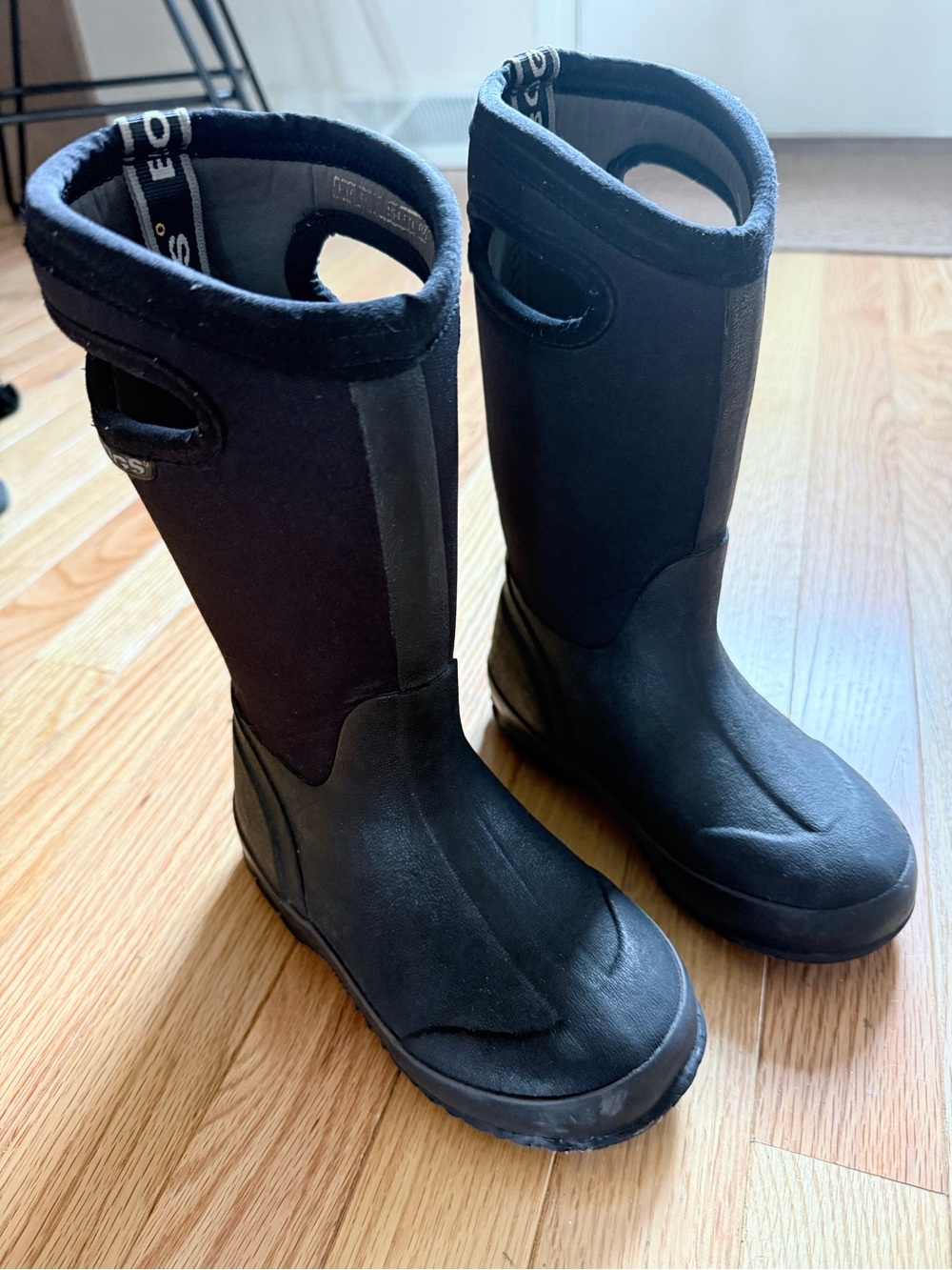 Kids Waterproof Black Bogs Boots